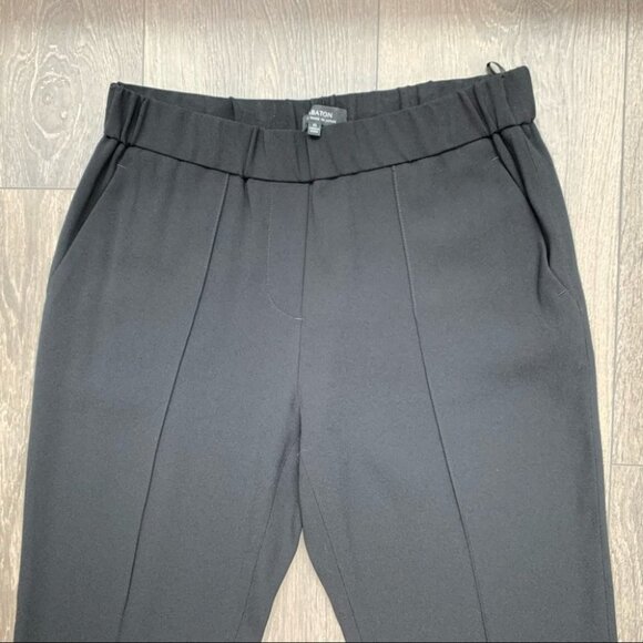 Aritzia Babaton Quentin Pant Slim Straight Leg Pleated Trousers Black Size XS - Picture 5 of 14